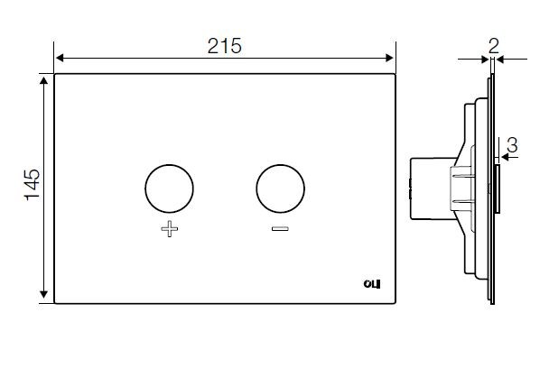 Blink Pneumatic Dual Flush Plate Polished Chrome RT Specs