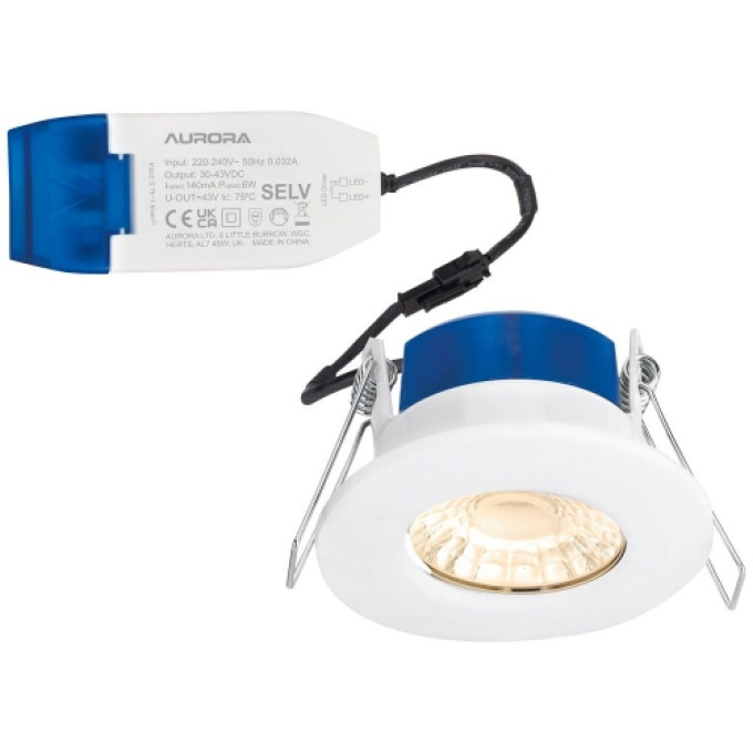 aurora-au-r6-40-r6-fixed-cool-white-fire-rated-led-downlight