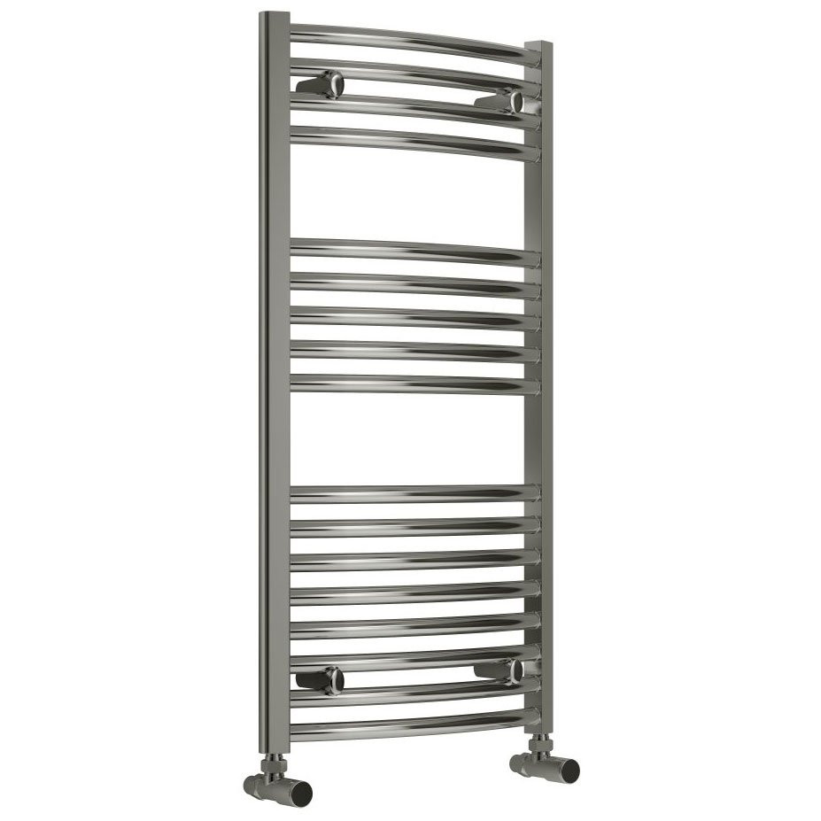 600 x 1800 Chrome Heated Towel Rail Flat or Curved Radiator for Central Heating 
