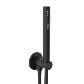 Just Taps Vos Round Wateroutlet With Hose And Handshower Matt Black