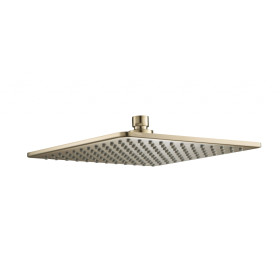 Just Taps Hix Sqare Shower Head 250mm Brushed Brass