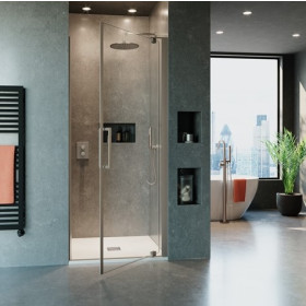 Crosswater Optix 10 Pivot 10mm Shower Door 900mm Brushed Stainless Steel