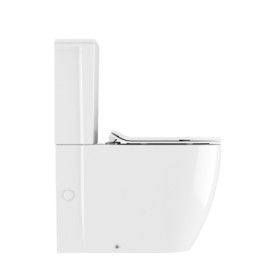 Crosswater Kai X Compact Close Coupled Toilet with Cistern and Soft Close Seat  Side View