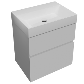 Faeber Venice 500mm Wall Mounted Basin Vanity Unit Matt White