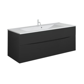 Crosswater Glide II 1000mm Wall Mounted 2 Drawer Vanity Unit with Ceramic Basin Matt Black
