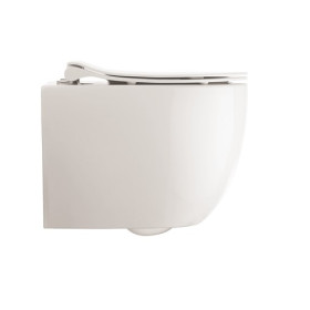 Crosswater Glide II Gloss White Wall Hung Short Projection Rimless Toilet Pan and Soft Close Seat