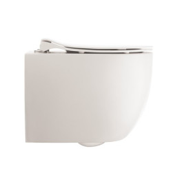 Crosswater Glide II Matt White Wall Hung Short Projection Rimless Toilet Pan and Soft Close Seat