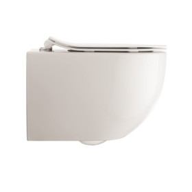 Crosswater Glide II Gloss White Wall Hung Rimless Toilet Pan and Soft Close Seat