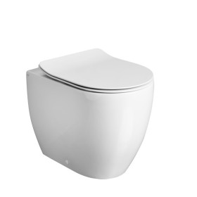 Crosswater Glide II Gloss White Back to Wall Rimless Toilet Pan and Soft Close Seat