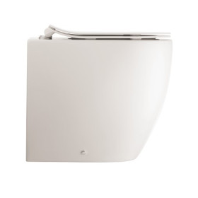 Crosswater Glide II Matt White Back to Wall Rimless Toilet Pan and Soft Close Seat