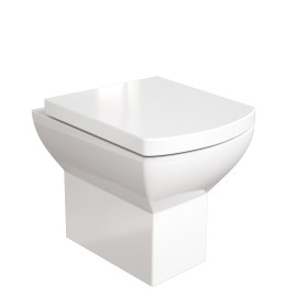 Saneux I-Line II Back to Wall Rimless Toilet Pan and Soft Close Seat