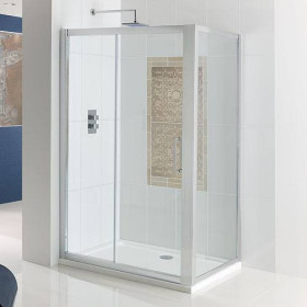 Eastbrook Corniche Easy Clean 1000mm Slider Silver