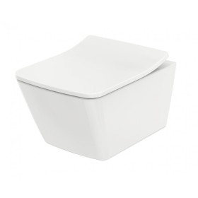 TOTO SP Washdown Square Wall Hung Rimless Toilet Pan and Soft Close Toilet Seat
