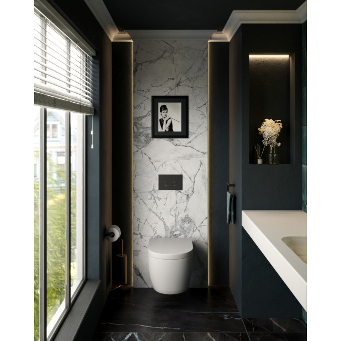 Faeber Zero Rimless Wall Hung Toilet Pan - Gloss White