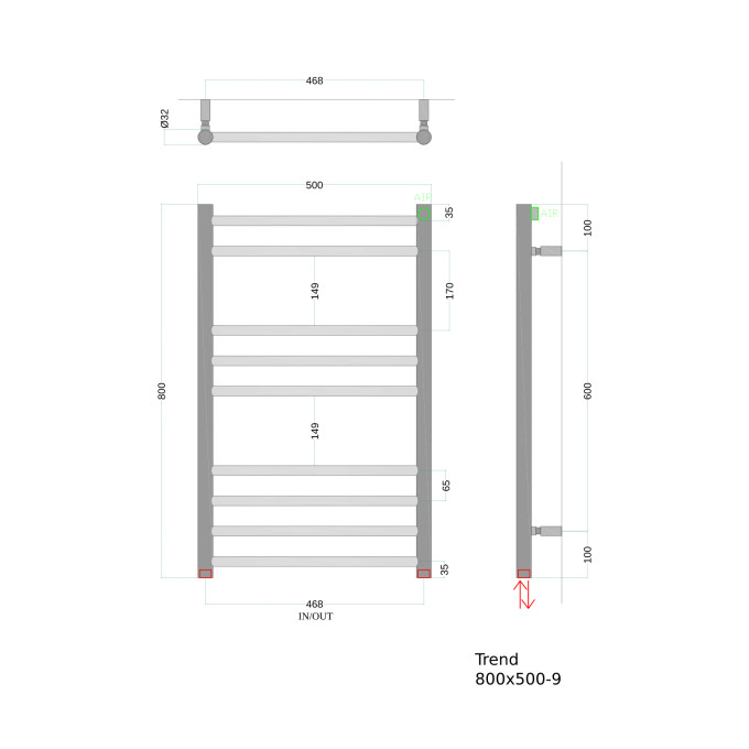 AVA-TRLR-8050 Trend Ladder 800x500 Technical Drawing-pdf