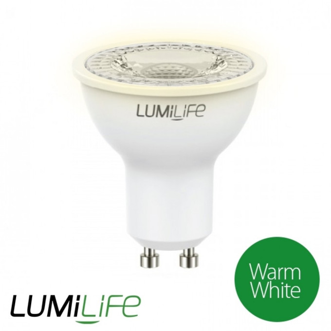 ByDesign 5w Gu10 Led Spotlight WARM WHITE - 50w Replacement - 2700k - Dimmable