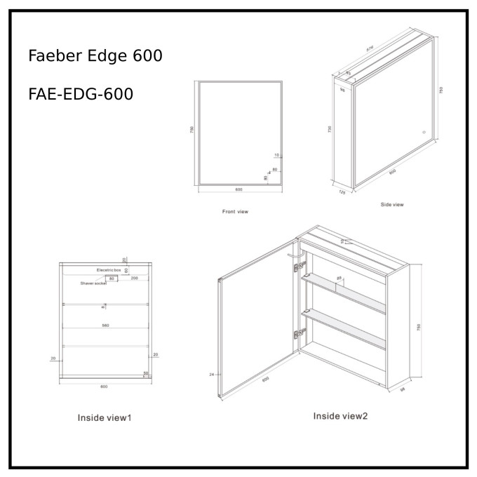 FAE-EDG-600 Technical Drawing