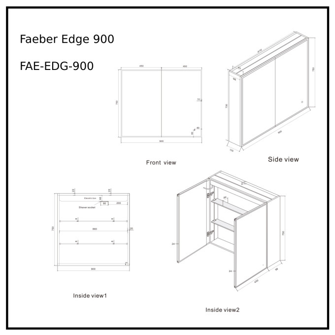 FAE-EDG-900 Technical Drawing