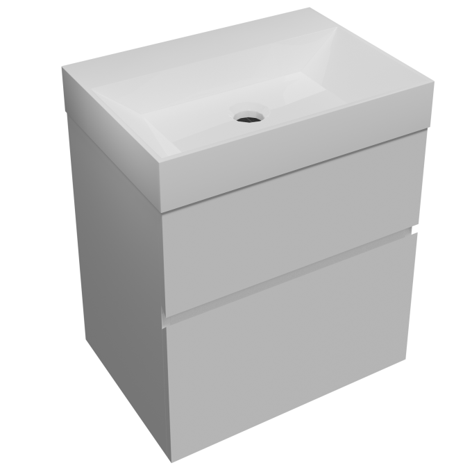 Faeber Venice 500mm Wall Mounted Basin Vanity Unit Matt White