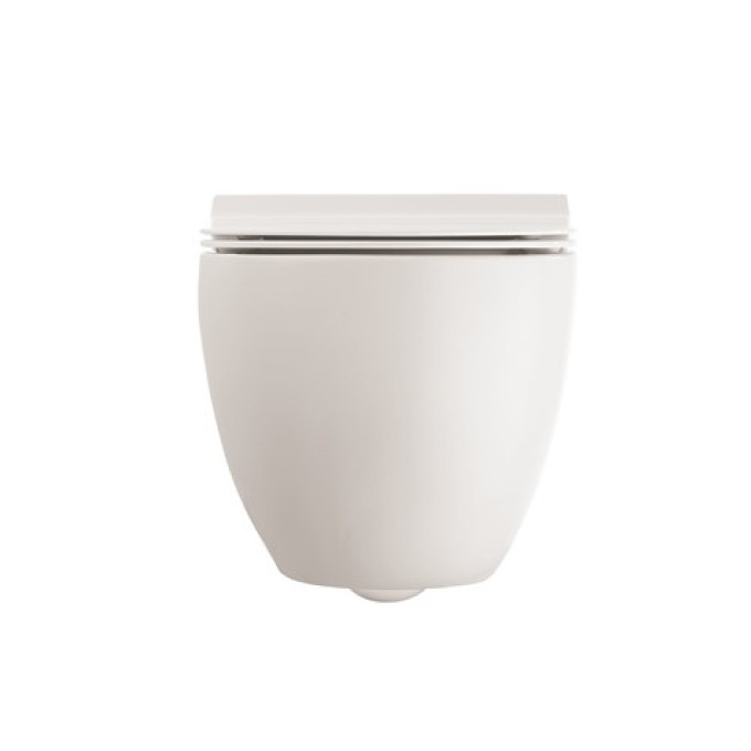 Crosswater Glide II Matt White Wall Hung Short Projection Rimless Toilet Pan and Soft Close Seat