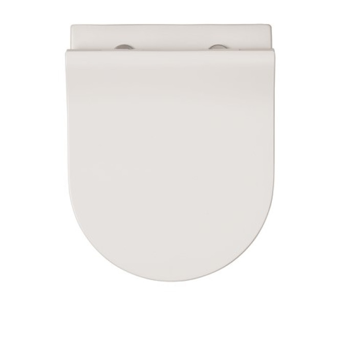 Crosswater Glide II Matt White Wall Hung Short Projection Rimless Toilet Pan and Soft Close Seat