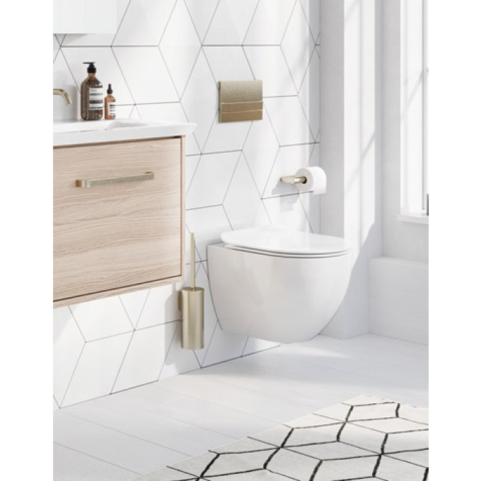 Crosswater Glide II Matt White Wall Hung Short Projection Rimless Toilet Pan and Soft Close Seat