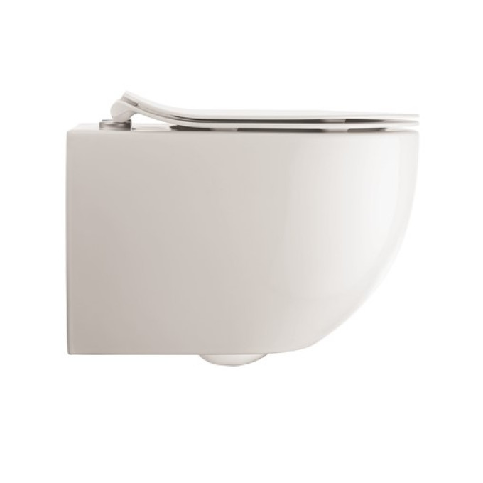 Crosswater Glide II Gloss White Wall Hung Rimless Toilet Pan and Soft Close Seat
