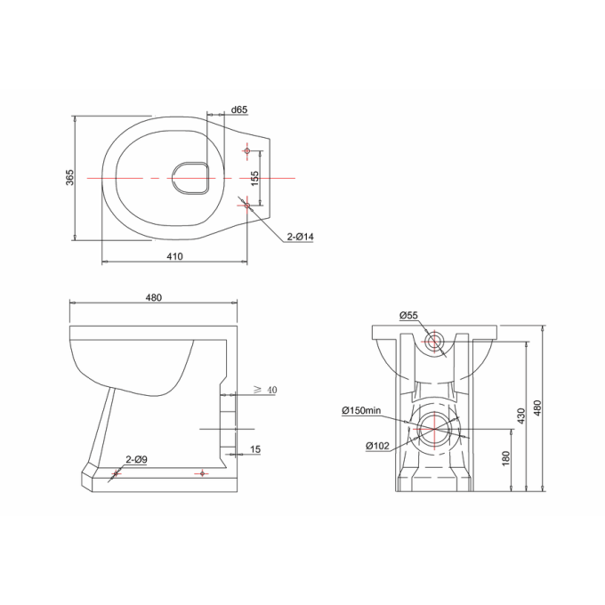 Burlington Regal Back to Wall Toilet Pan and Soft Close Seat
