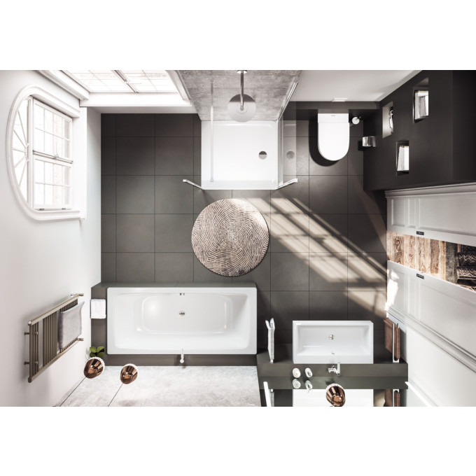 Kaldewei Cayono Duo Double Ended Bath with Overflow Alpine White (Multiple Sizes)