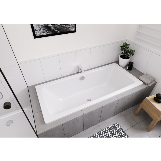 Kaldewei Cayono Duo Double Ended Bath with Overflow Alpine White (Multiple Sizes)