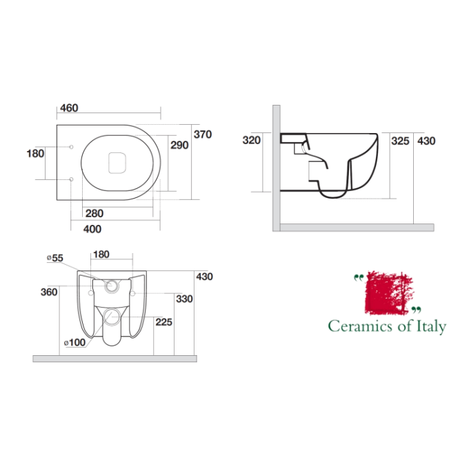 Crosswater Glide II Matt White Wall Hung Short Projection Rimless Toilet Pan and Soft Close Seat