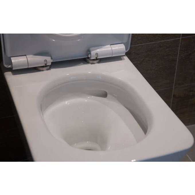 TOTO SP Washdown Square Wall Hung Rimless Toilet Pan and Soft Close Toilet Seat