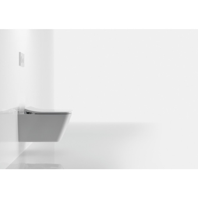 TOTO SP Washdown Square Wall Hung Rimless Toilet Pan and Soft Close Toilet Seat