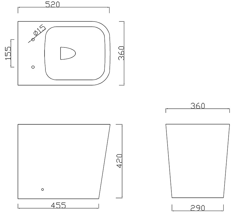 Faeber Venice Back to Wall Toilet Pan and Soft Close Seat Specs