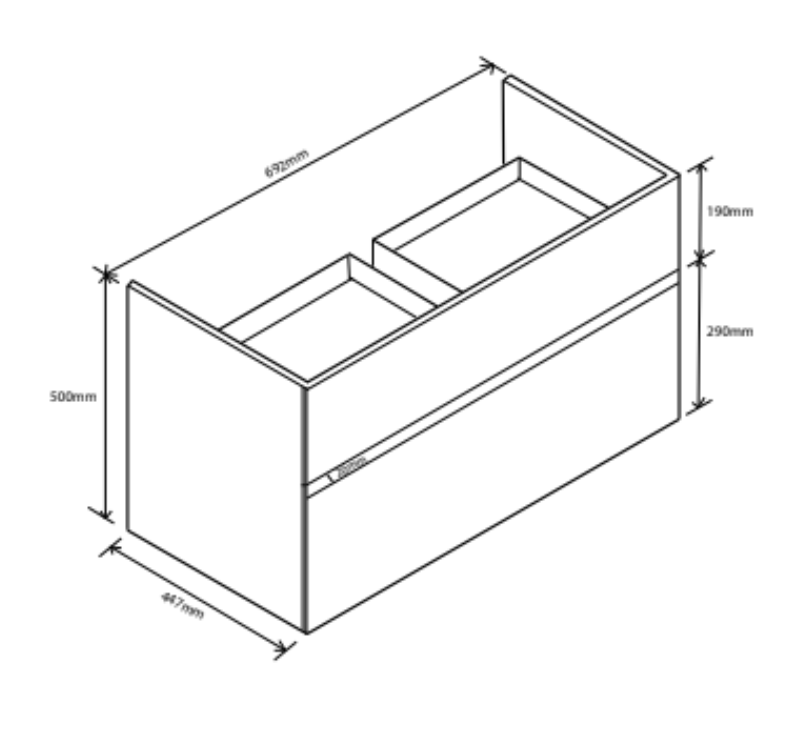 Faeber Venice 700mm Wall Mounted Basin Vanity Unit Matt White Specs