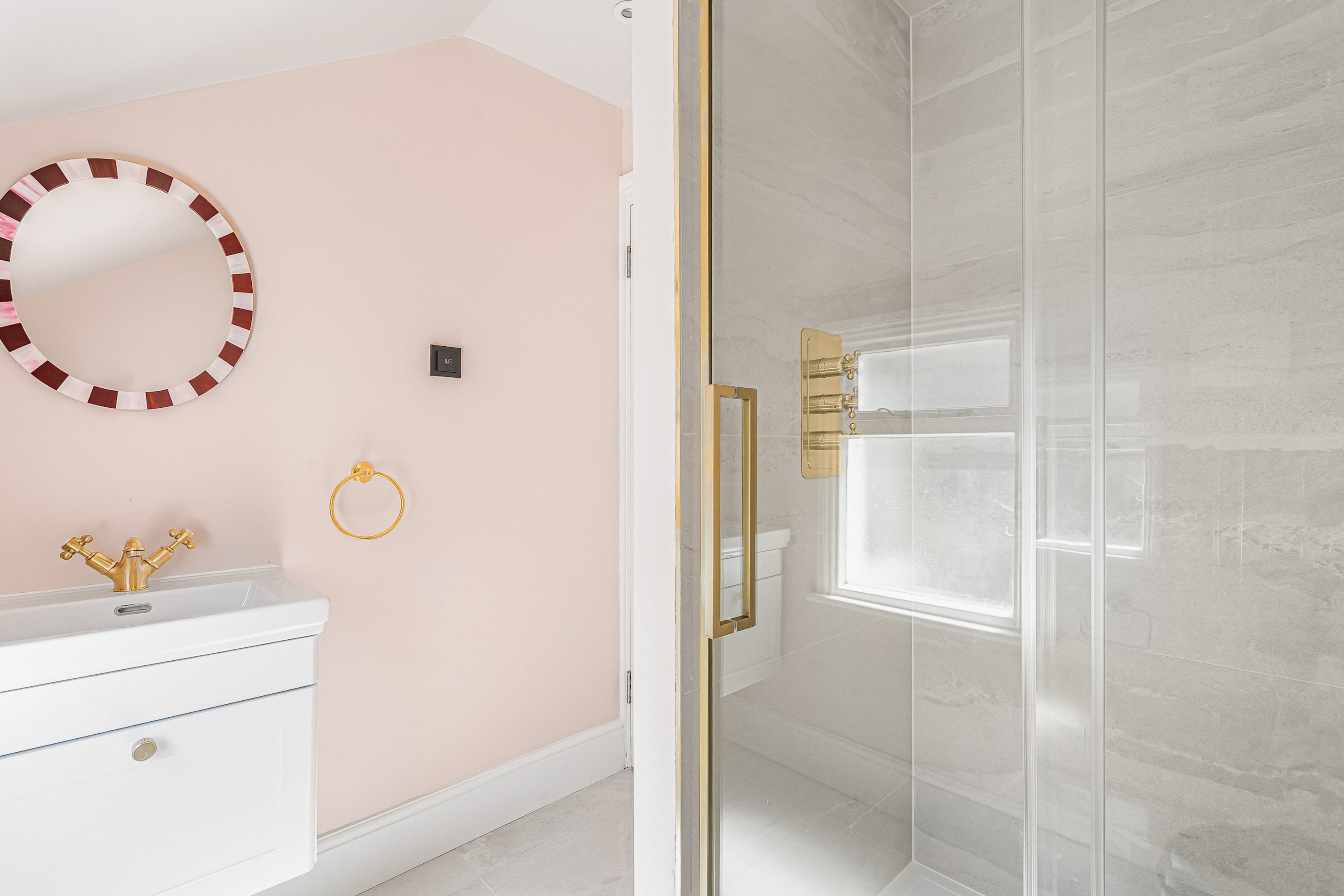 The Blush & Brass Loft Shower Room