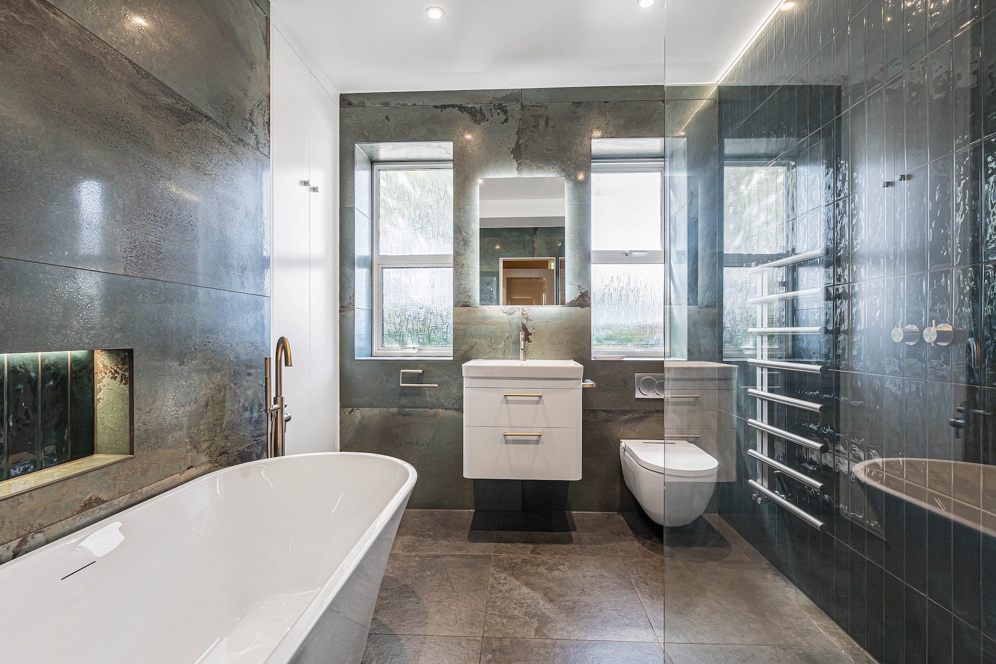 The Industrial-Luxe Bathroom